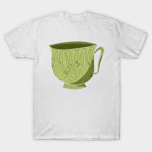 Stylized Green Teacup T-Shirt